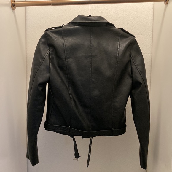 Oblong Box Shop Vegan Leather Motorcycle Jacket - Picture 3 of 10